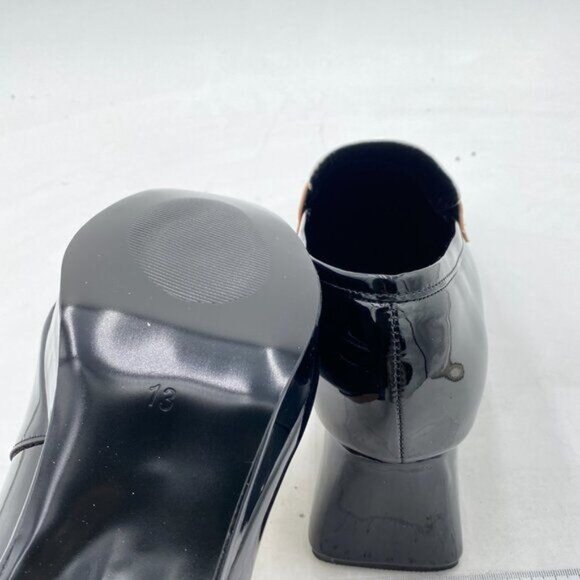 FOWT Black and White Platform Low Chunky Heel Pumps Round Toe Two Tone  Shoes - Picture 6 of 8